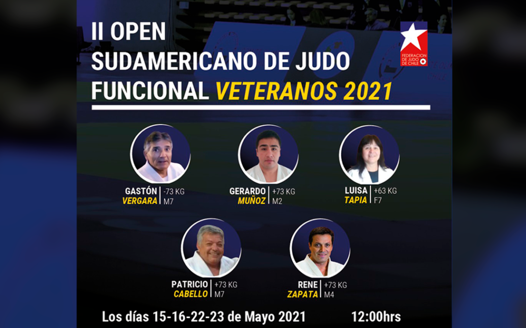 Tres Oros y un Bronce para el Judo Máster de Chile en el II Open de Judo Funcional para Veteranos.